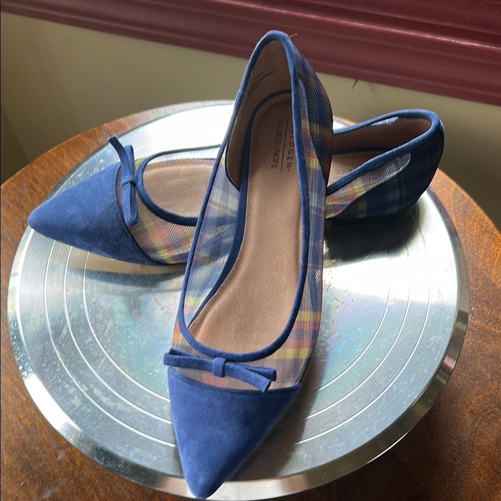 Navy Mesh Plaid/Navy Suede(Hasadee-Fab